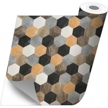 Sticker Madera Viniliko Hexa 65x100