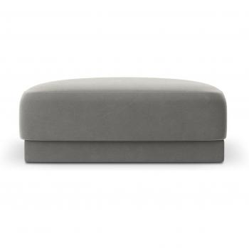 Pouf Chic en Velours Gris Clair