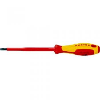 Tournevis isolé 1000V Knipex avec lame de 175mm et manche plat de 8mm