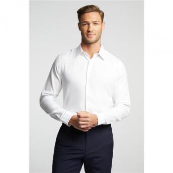 Ted Baker Tailoring White Cotton Shirt Jorvic – strukturiertes Design