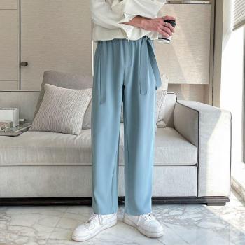Men's Business Casual Loose-Fit Wide-Leg Trousers