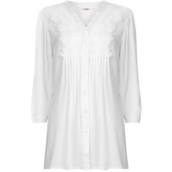 Joe Brown Women's Lace‑Detail Longline Top – White