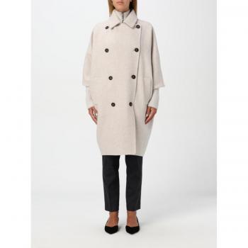 Brunello Cucinelli Pearl Double-Breasted Coat for Women