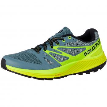 Salomon Sense Escape, Chaussures de Trail Homme, Stormy Weather/Acid Lime Green