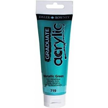 Colore acrilico fine Graduate 120 ml verde metal Daler Rowney