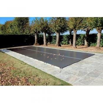 Bâche Hivernage 8,60 × 4,60 m – Gris Anthracite – Grille centrale d’évacuation –