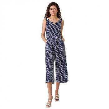 Blue Roman Waveprint Belted Jumpsuit – UK 14
