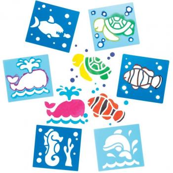 Oceanic Delight Washable Sealife Stencils Set