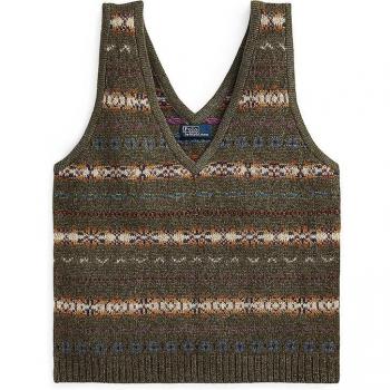 Polo Ralph Lauren Stricktop Olive Größe S Damen