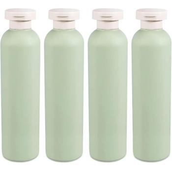 Botellas de Plástico Verde con Tapa Abatible