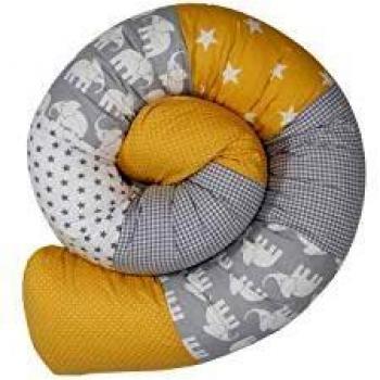 ULLENBOOM ® ÖkoTex Kuschelschlange Elefant Gelb 160x13 cm