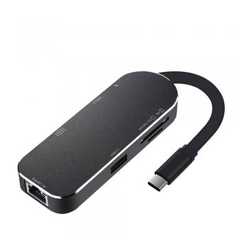 Hub USB Type C 7-in-1 HEANTTV Letscom con lettore di schede Micro SD