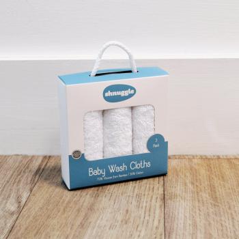 Shnuggle Bamboo Baby Wash Cloths Green