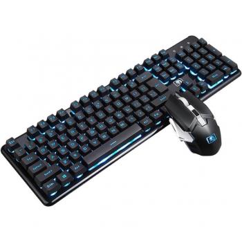 Set de Teclado y Ratón Ergonómico a Prueba de Agua