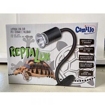 Reptalux Nera UVA-UVB Lampada da 50W per Terrari e Acquari