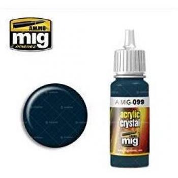 Mig Crystal Black Blue A.MIG-099 17 ml – Drankverpakkingslabel: Zwart en Blauw