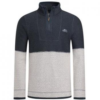 Weird Fish Men's Kielder 1/4 Zip Limited Edition Dark Navy Macaroni Sweatshirt Size 2XL