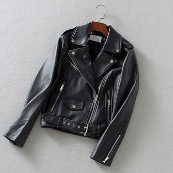 Fitaylor Women's Spring Autumn PU Leather Coat