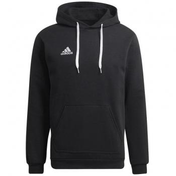 Felpa con cappuccio adidas Entrada 22 nero bianco