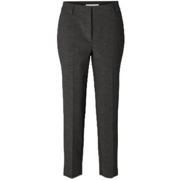 Pantaloni Rita‑Ria Piega Frontale Grigio Scuro