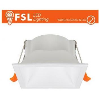 Ghiera fissa bianca quadrata foro 75mm in alluminio verniciato a polvere