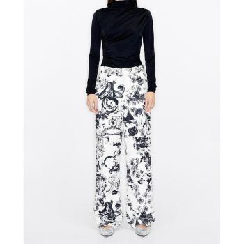 Pantalones de Mujer Estilo Recto con Flores