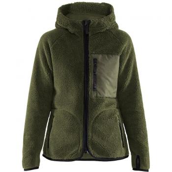 Pile Giacca Verde Autunno S per Donna