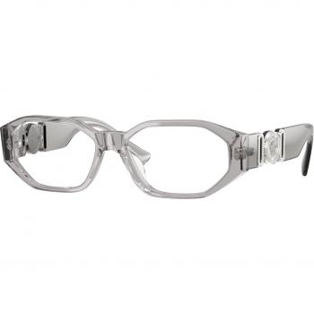Versace VE3320U 593 – Transparente geometrische Brille für Herren, 56 mm