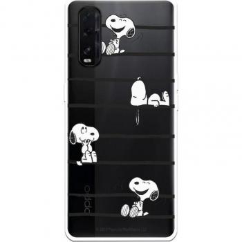 Funda Oppo Find X2 Peanuts Snoopy Rayas Oficial