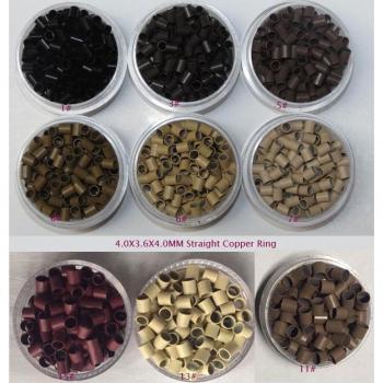 Hair Extension Copper Micro Tubes 1000 Pcs 4.0x3.6x4.0mm