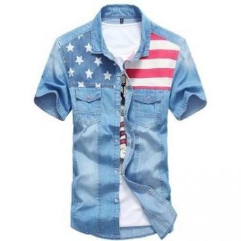 Camisa Vaquera Masculina con Toque Vintage