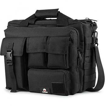 Black Tactical Laptop & Tablet Shoulder Bag – GES 15.6