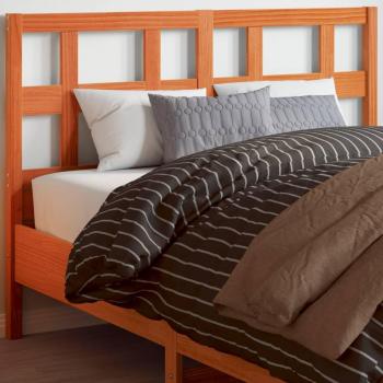 Tête de lit en pin massif cire marron 135 cm