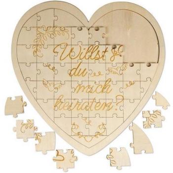 Relaxdays Puzzle inciso in marrone pallido, design A, 49 pezzi
