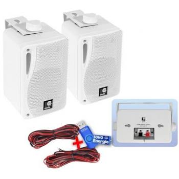 Enceintes Domestiques E‑Audio B416 – 80 W – Trois Voies – Résistance à l’Humidité