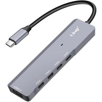 LINQ 3‑Port USB‑C Hub con OTG, 5Gbps, USB 3.0 + PD 60W – Nero