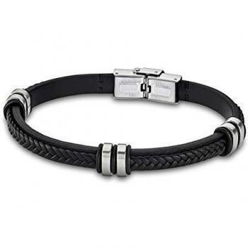 Bracciale Uomo LS1829-2/1 M “Lotus” – Acciaio Inox e Pelle di Qualità