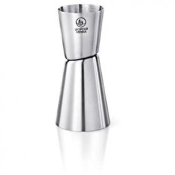 Accessorio da Bar Leopold Vienna Jigger 30/50 ml in Argento
