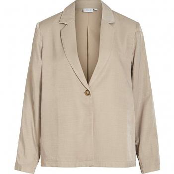 VILA Blazer in Hellbeige, Oversize-Style, Größe 34