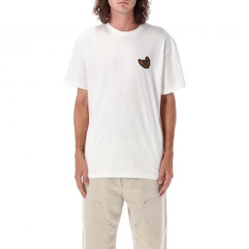 Carhartt WIP Brown Ducks Hombre en Blanco Camiseta de Manga Corta
