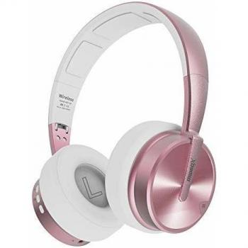 Riwbox XBT-90 faltbare Bluetooth-Kopfhörer, kabellos, HiFi-Stereo mit Mikrofon/TF-Karte und Lautstärkeregler, geeignet für PC/Handys/TV/iPad in Rose&Gold