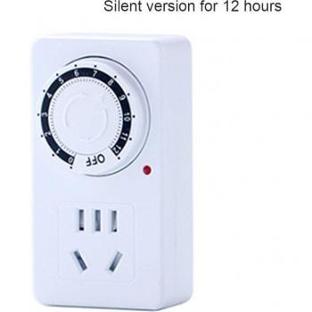 Indoor Mini OutletTimer – 12/24-Uur Mechanisch Met Nauwkeurige Tijdsinstelling & Energiebesparingsfunctie