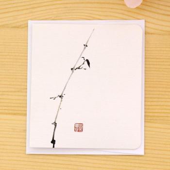 Retro White Greeting Card Set
