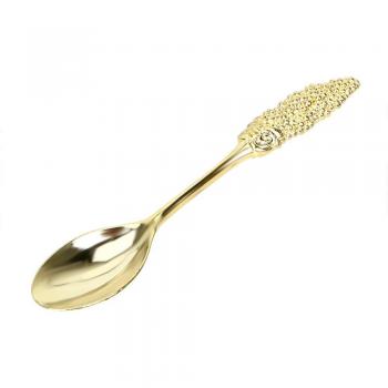 Cuillère à dessert en métal sculpté 10 cm