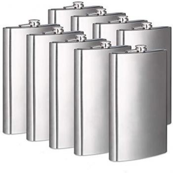 RelaxDays 1,8 L Edelstahl‑Flachmann‑Koffer 9‑er-Set