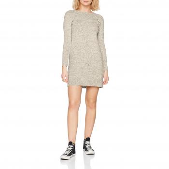 Only Onlnew Maye L/s Ruffle Dress CC Knt, Vestido para Mujer, Gris Talla 42