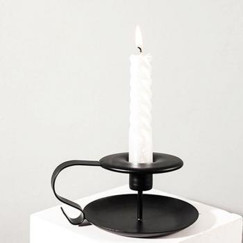 Black Iron Candle Holder Set
