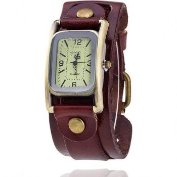 Antique Style Leather Bracelet Watch