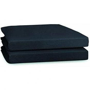 Spannbettuch CROWN Classic Jersey 100x200 cm – Schwarz