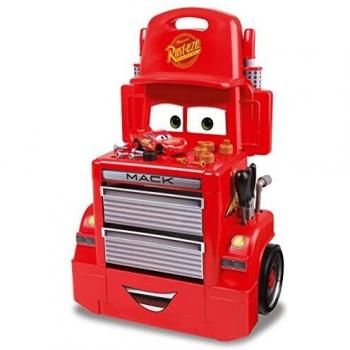 Smoby 360208 Cars Trolley für Autowerkstatt, Lightning McQueen Set